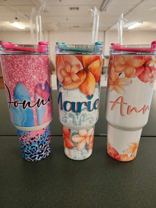 **40oz Tumbler with Colored Handle