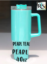 Load image into Gallery viewer, **40oz Pearl Tumbler with Colored Handle