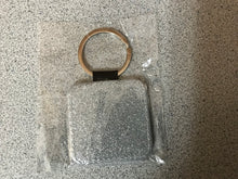 Load image into Gallery viewer, PU leather key chains - hearts, squares, rectangles and circles