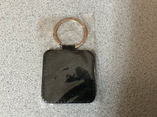 Load image into Gallery viewer, PU leather key chains - hearts, squares, rectangles and circles