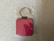 Load image into Gallery viewer, PU leather key chains - hearts, squares, rectangles and circles
