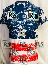 Load image into Gallery viewer, BLUE STARS - Bleach Flag Shirt - Adult