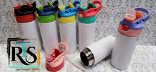 Load image into Gallery viewer, Kids Cups with Color Flip Top Lids -12oz