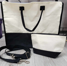 Load image into Gallery viewer, *New* Tote w/Strap &amp; Makeup Bags
