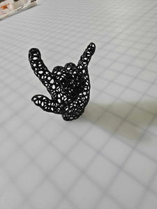 3D  I Love You sign language hand