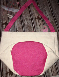 colored Linen Totes W/Dots