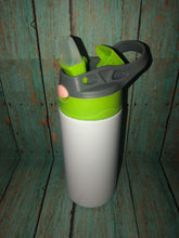 Load image into Gallery viewer, Kids Cups with Color  Flip Top Lids -12oz
