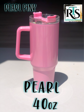 Load image into Gallery viewer, **40oz Pearl Tumbler with Colored Handle
