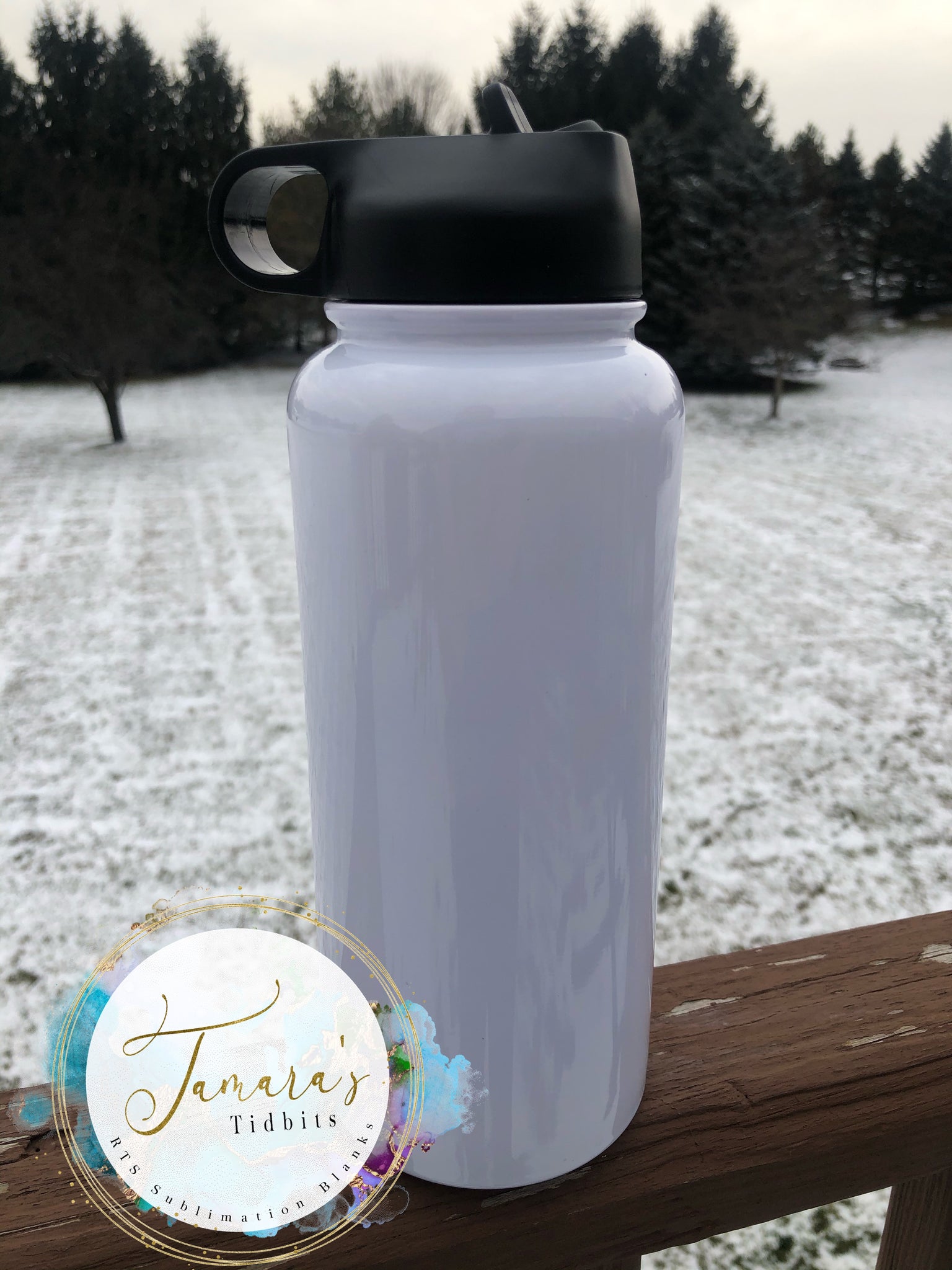 Canteen Waterbottle FULLY WHITE-Sport Top- – Tamara's Tidbits (RTS